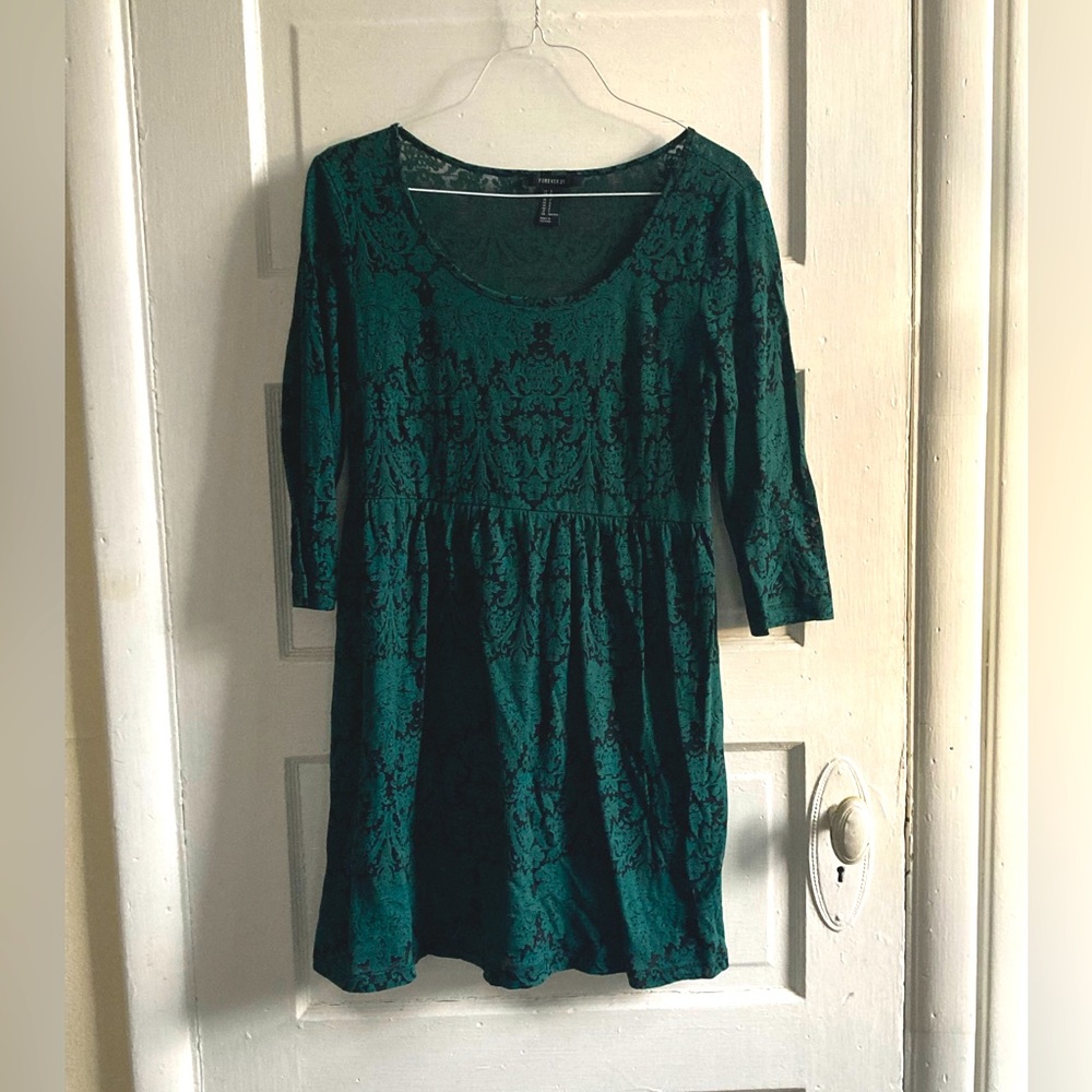 Royal Green Empress Mini Dress